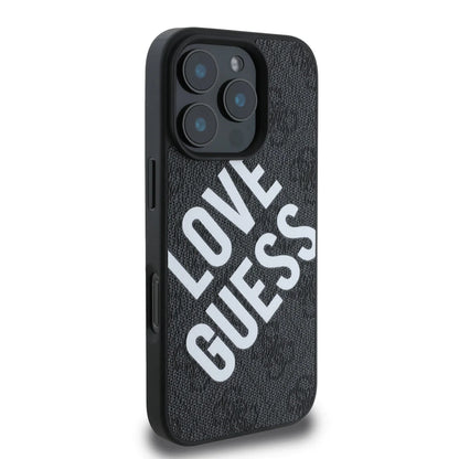 GUESS "LOVE GUESS" MagSafe Hülle für iPhone 16 Pro – Fashion trifft Funktion