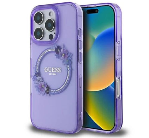 Guess Handyhülle iPhone 16 Pro(Veilchen)