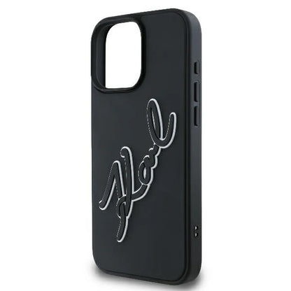 Karl Lagerfeld Hülle Schwarz für iPhone 16 Pro – Minimal. Edel. Iconic.