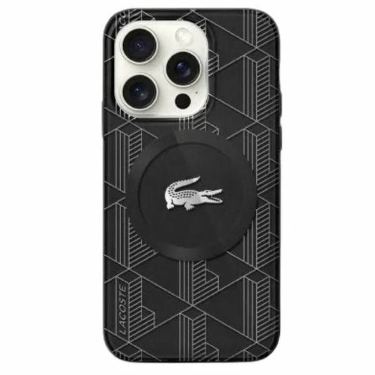 Lacoste Premium Schutzhülle mit 3D-Krokodil-Logo – Kompatibel mit iPhone 16 Pro