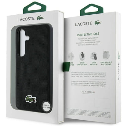 Lacoste PVC Hardcase für Samsung Galaxy S25 – Schwarz