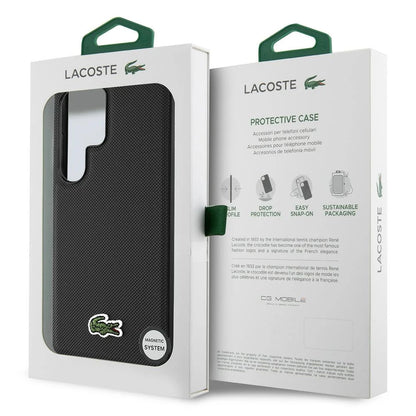 Lacoste Hardcase für Samsung Galaxy S25 Ultra – Schwarz | MagSafe-kompatibel