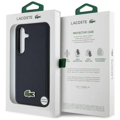 Lacoste PVC Hardcase für Samsung Galaxy S25 – Navy Blau