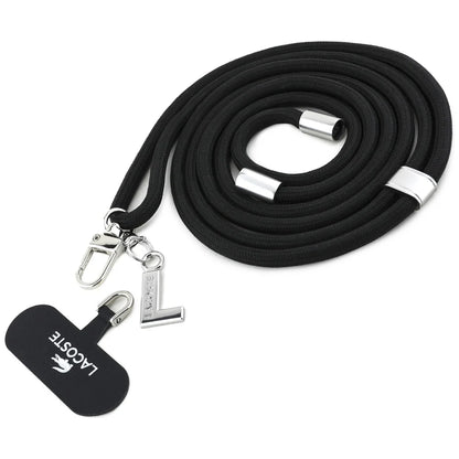 Lacoste PVC Lanyard Case für Samsung Galaxy S25 – Schwarz