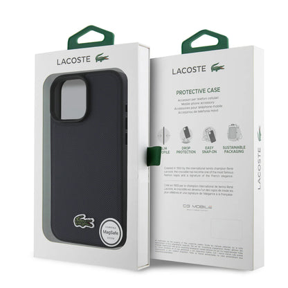 Lacoste Schutzhülle mit MagSafe für iPhone 16 Pro – Schwarz