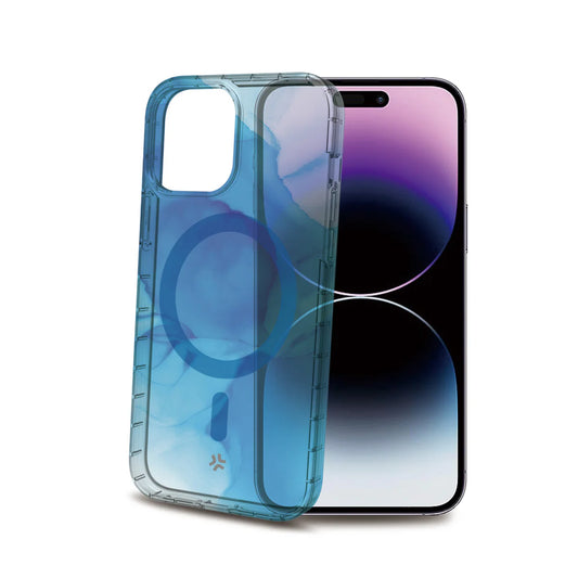 Celly MagShades Case für iPhone 15 Pro Max – Blau (mit MagSafe)