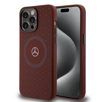 Mercedes-Benz MagSafe Schutzhülle Braun für iPhone 15 Pro Max