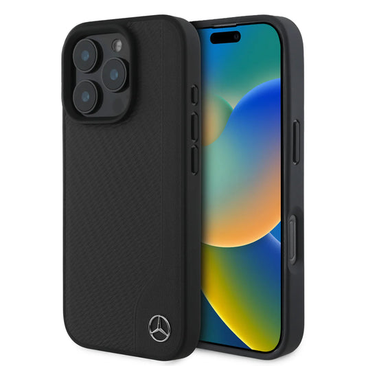 Mercedes-Benz Handyhülle für iPhone 16 Pro Max – Schwarz | Offizielles Lizenzprodukt