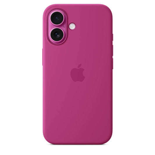 Apple Silikon Case mit MagSafe für iPhone 16 – Fuchsia