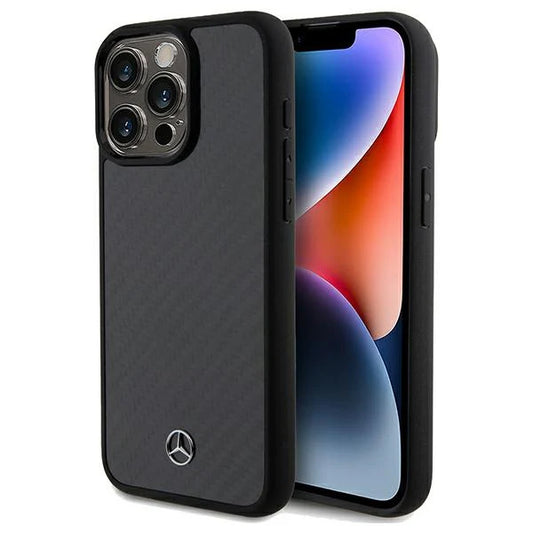 Mercedes-Benz Hardcase für iPhone 15 Pro Max – Schwarz (Carbon Look)