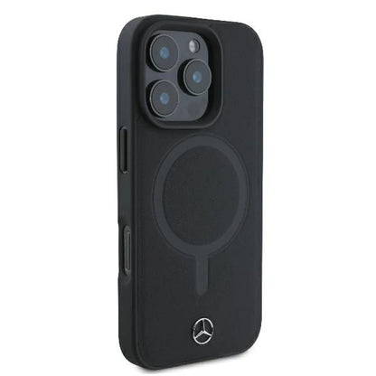 Mercedes-Benz MagSafe Hülle für iPhone 16 Pro – Schwarz mit Logo-Prägung