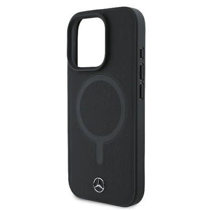 Mercedes-Benz MagSafe Hülle für iPhone 16 Pro – Schwarz mit Logo-Prägung