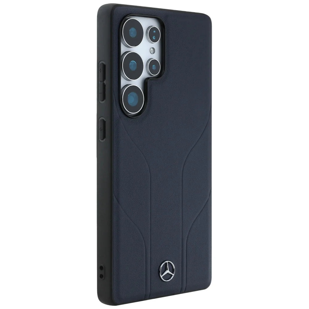 Mercedes-Benz Hardcase für Samsung Galaxy S25 Ultra – Schwarz | Offizielles Leder-Design