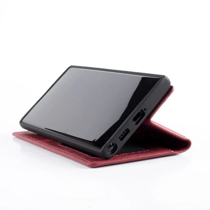 Wachikops Echtleder Wallet Case für Samsung Galaxy S25 – Rot