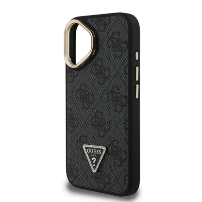 Guess 4G Ring Case für iPhone 16 – Schwarz/Gold