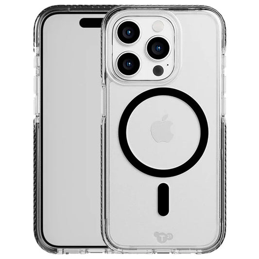 Tech21 Evo Clear MagSafe Hülle für iPhone 15 Pro Max – Transparent, FlexShock™ Schutz, UV-beständig