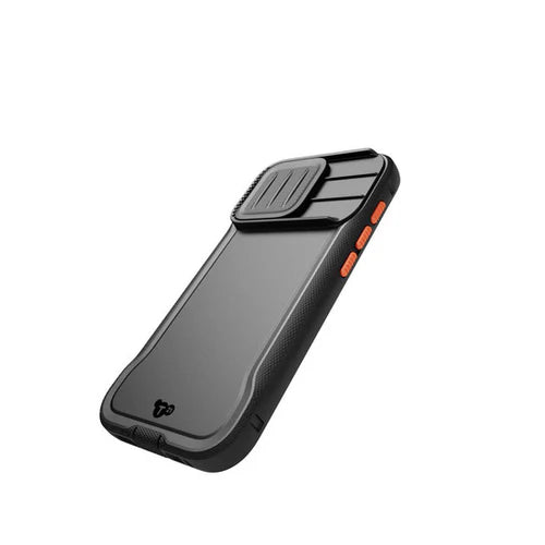 Tech21 Schutzhülle Evo Tactile mit Kameraschutz für iPhone 15 Pro Max – Schwarz