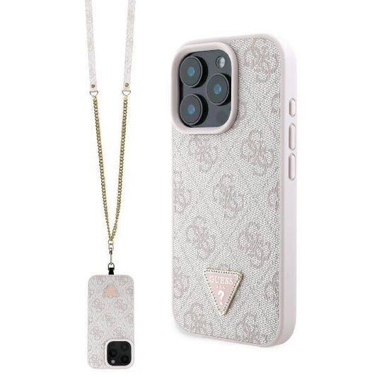 GUESS Crossbody Hülle iPhone 16 Pro – Pink Elegance Edition