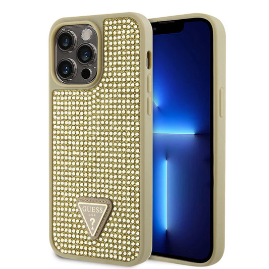 Guess 4G Glitter Case für iPhone 15 Pro Max – Gold