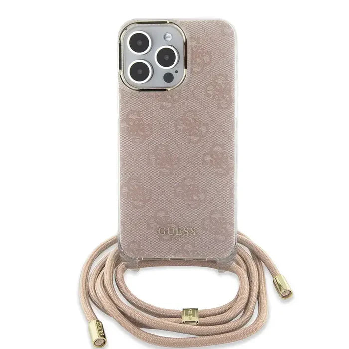 GUESS Crossbody Hülle iPhone 16 Pro – Nude Luxe Edition