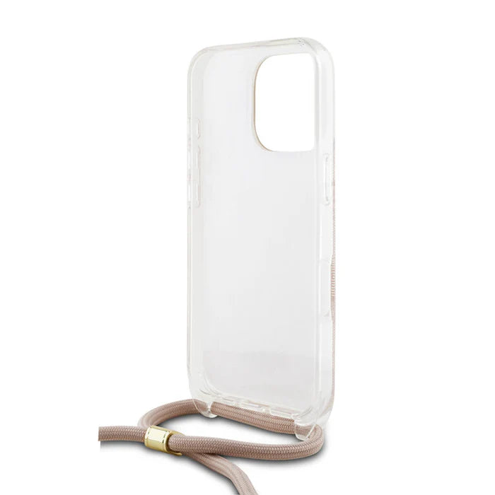 GUESS Crossbody Hülle iPhone 16 Pro – Nude Luxe Edition