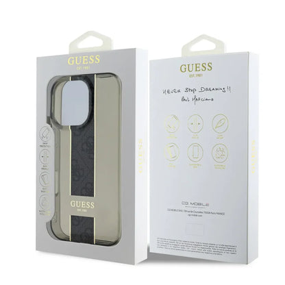 GUESS IML Middle 4G Stripe Hülle für iPhone 16 Pro – Klarheit mit Klasse