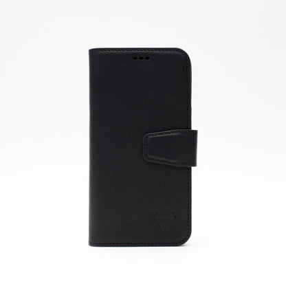 Wachikopa Echtleder Wallet Case für iPhone 16 – Schwarz