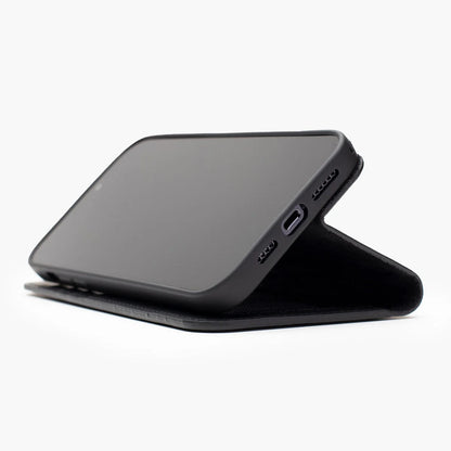 Wachikopa Echtleder Wallet Case für iPhone 16 – Schwarz
