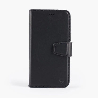 WACHIKOPA® Echtleder Hülle – Schwarz für iPhone 16 Pro Max