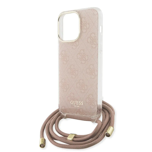GUESS Crossbody Hülle iPhone 16 Pro – Nude Luxe Edition