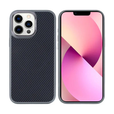 RIXUS Carbon Fiber Titanium Grey Case für iPhone 13 Pro Max
