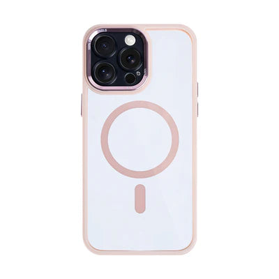 RIXUS Magnet Hülle mit Kameraschutzglas – Roségold – iPhone 15 Pro Max