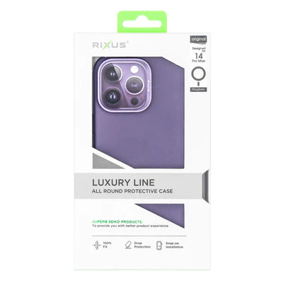 RIXUS Luxury Line Rundum-Schutzhülle – Violett | Für iPhone 14 Pro Max