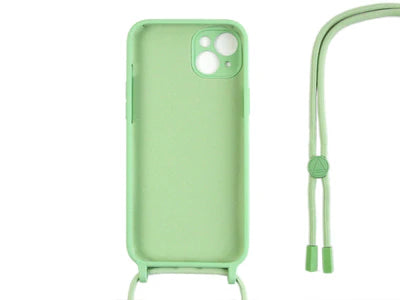 RIXUS Silikonhülle mit Band – Mintgrün – Für iPhone 14