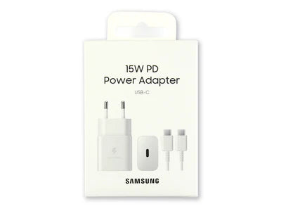 Samsung 15W Power Adapter USB-C (Weiß) inkl. Ladekabel