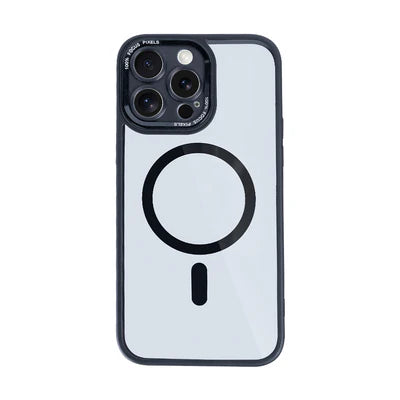 RIXUS MagSafe TechCase für iPhone 15 Pro Max – Metall-Kameraschutz & Präzisionsdesign - Schwarz