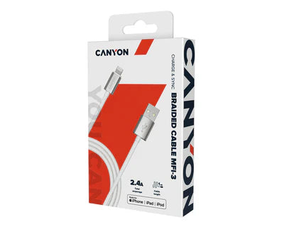 CANYON Geflochtenes MFi-zertifiziertes Lightning-Kabel (2.4A)