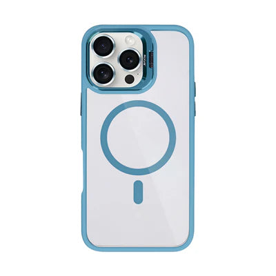 RIXUS MagSafe Schutzhülle mit Kamera-Schutzglas für iPhone 16 Pro Max – BabyBlau