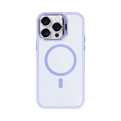 RIXUS iPhone 13 Pro Max Hülle mit Kameraschutz und MagSafe – Lila/Transparent