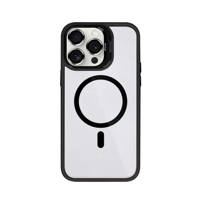 RIXUS Magnet Hülle mit Kameraschutzglas – Schwarz – iPhone 15 Pro Max