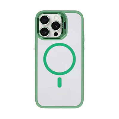 RIXUS Magnet Case – Grün | mit Kamera-Schutzglas | für iPhone 15 Pro Max
