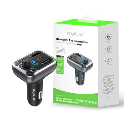Rixus Bluetooth FM Transmitter – Musik & Laden unterwegs