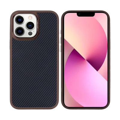RIXUS Carbon Fiber Desert Titanium Case für iPhone 13 Pro Max