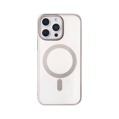RIXUS Magnet Case – Titanium Gray | Transparentes MagSafe Case für iPhone 15 Pro Max