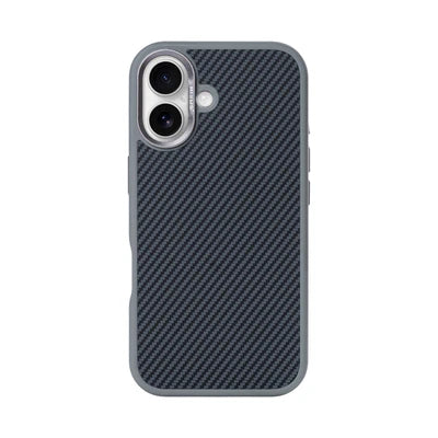 RIXUS Carbon Hülle für iPhone 16 – Grau