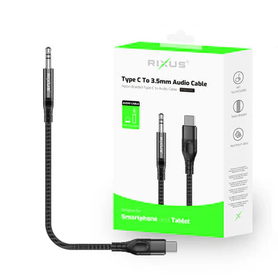 RIXUS USB-C auf 3,5mm Audiokabel (1m)