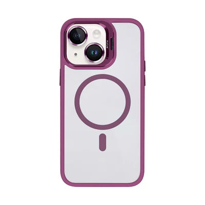 RIXUS MagSafe‑Hülle mit Kameraschutz – Violett Transparent – für iPhone 14