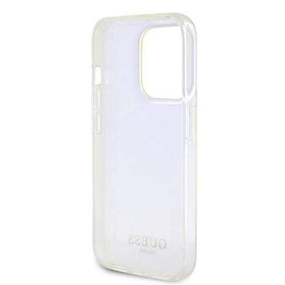 Guess Schutzhülle für iPhone 15 Pro Max – Blau mit Schimmer-Effekt